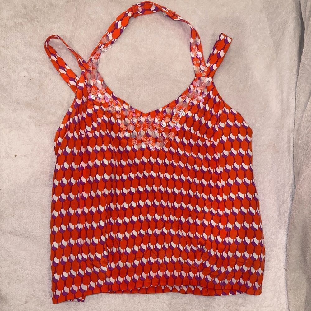 Nanette Lepore size 4 women’s halter tank orange